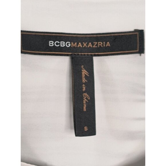 BCBGMaxAzria Black White Floral Cap Sleeve Shift Dress Garden Party Chic Small - Picture 8 of 11